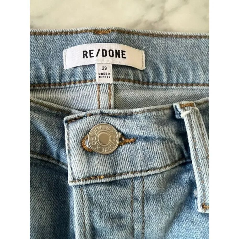 RE/DONE 90s High Rise Ankle Crop Jeans Size 29 - Color Costa Indigo - Picture 5 of 6